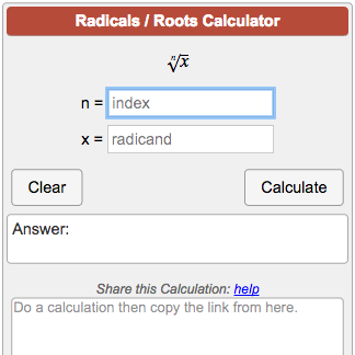Take out insurance embargo Constraints Radicals and Roots Calculator