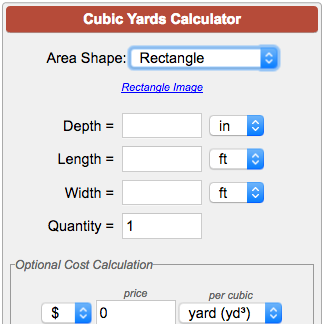 Cubic Yards Calculator, Landscape Calculator Mulch