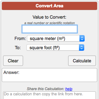 Converting units of area mm squared to m squared 