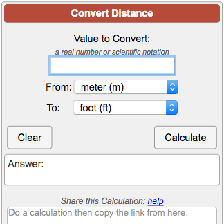 Calculators Conversions Distance 