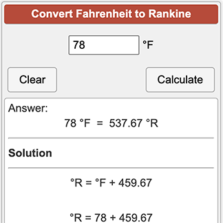 Conversion de farenheit a rankine best sale