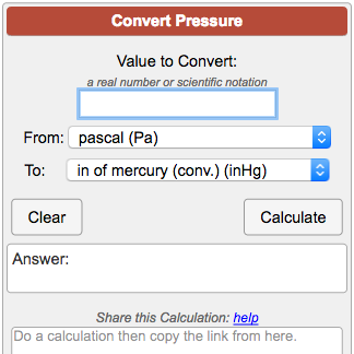 Pressure Conversion Calculator