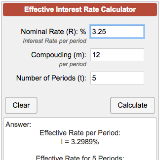 Calculate the interest deals rate