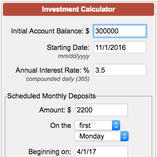 how long will my investment last calculator