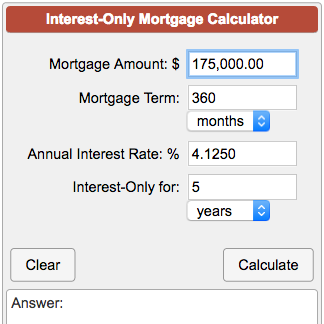 Interest-Only Mortgage Calculator