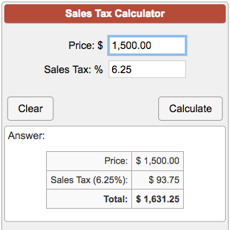 How to store find sales tax