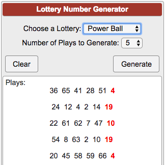 Lottery Generator