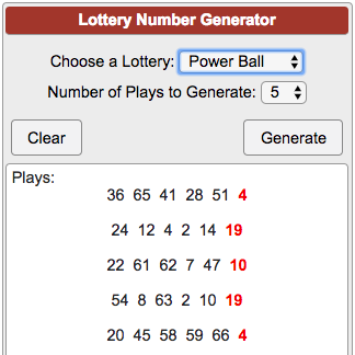 Lotto america on sale number generator