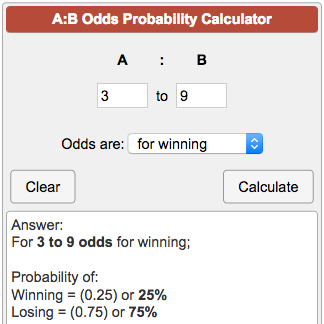 calculating winnings from odds
