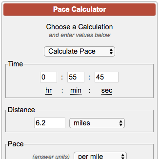 Pace Calculator Miles