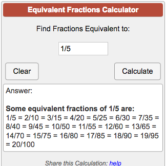 Equivalent Fractions Calculator