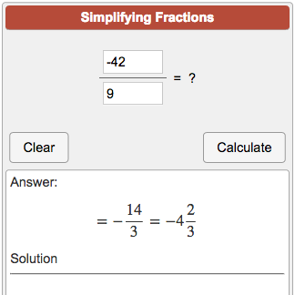 how do you simplify fractions on a calculator