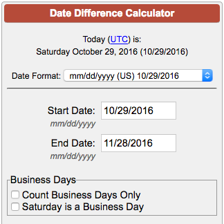 calculate date by subtracting days